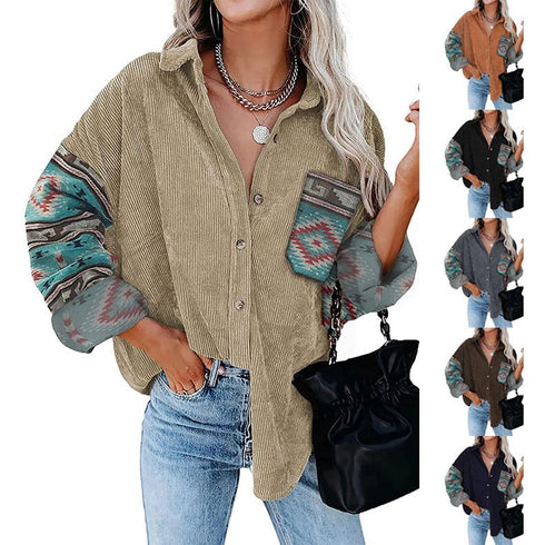 Printed Shirt Loose Jacket